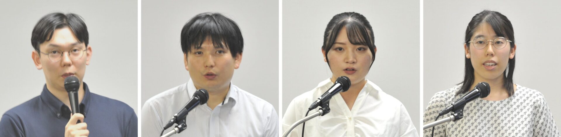 (左から)佐藤諒さん、佐々木亮さん、髙橋輝良々さん、宍戸結実さん